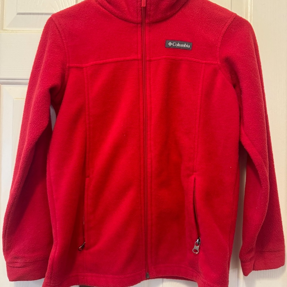 Columbia Red Full-Zip Fleece